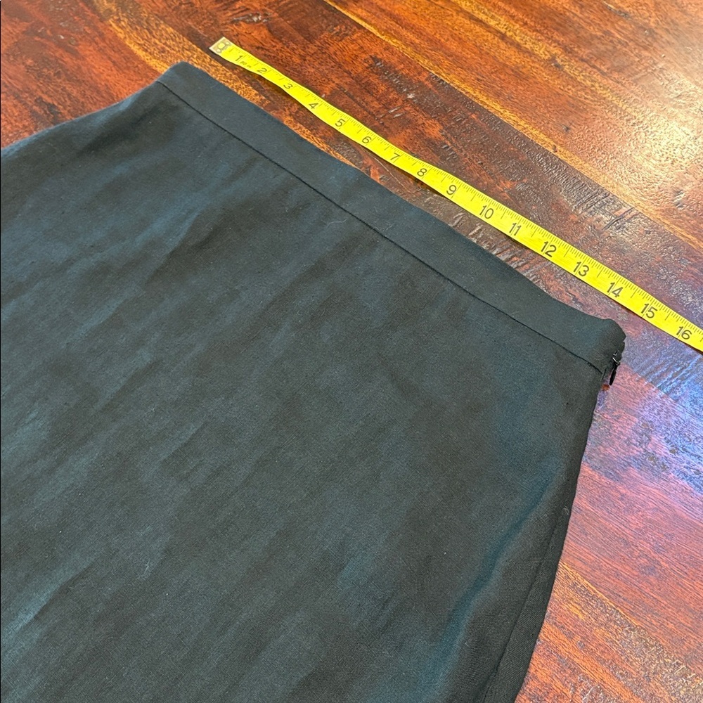 Ralph Lauren Collection Black Linen Maxi Skirt with Cutout Detail size 8 - Picture 13 of 14